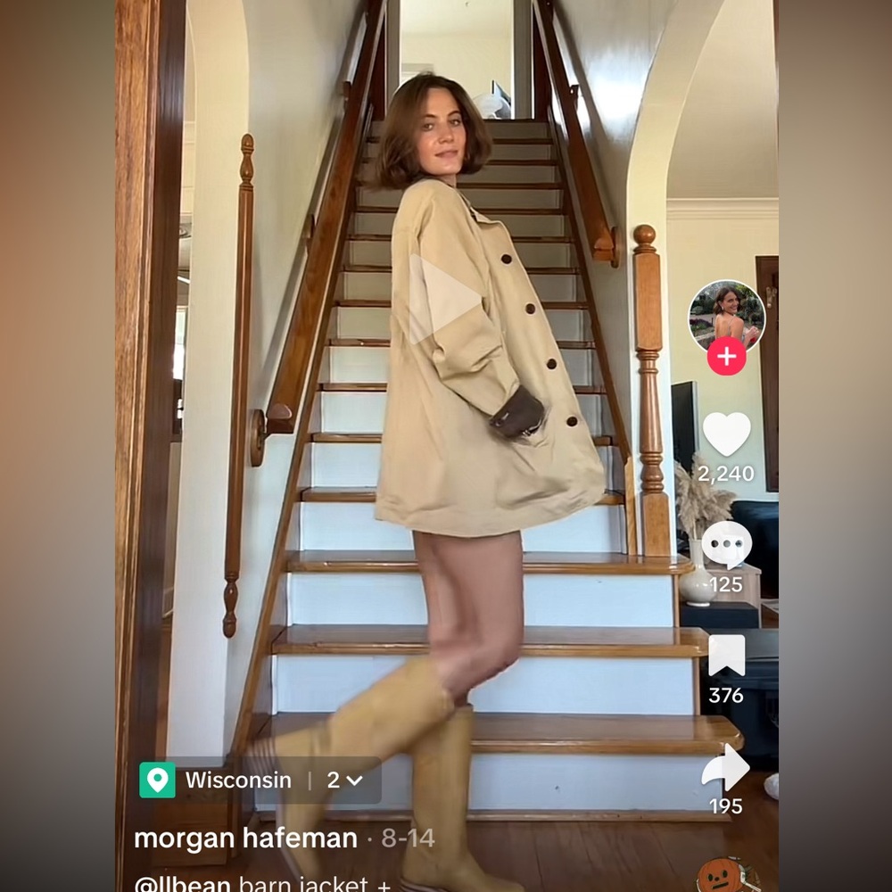 L.L. Bean Beige Barn Jacket